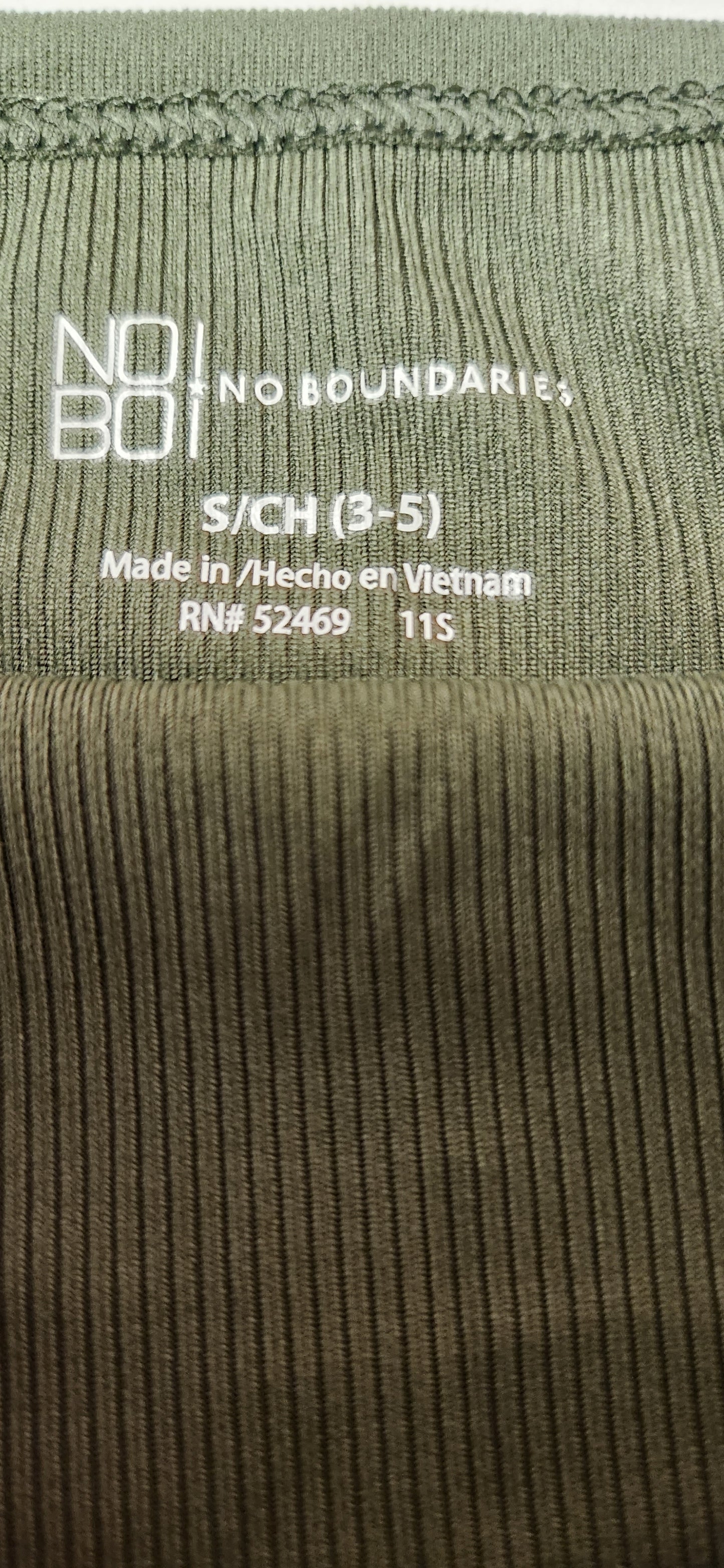 No Boundaries Green Fitted Ribbed Cami Size Small (3-5)