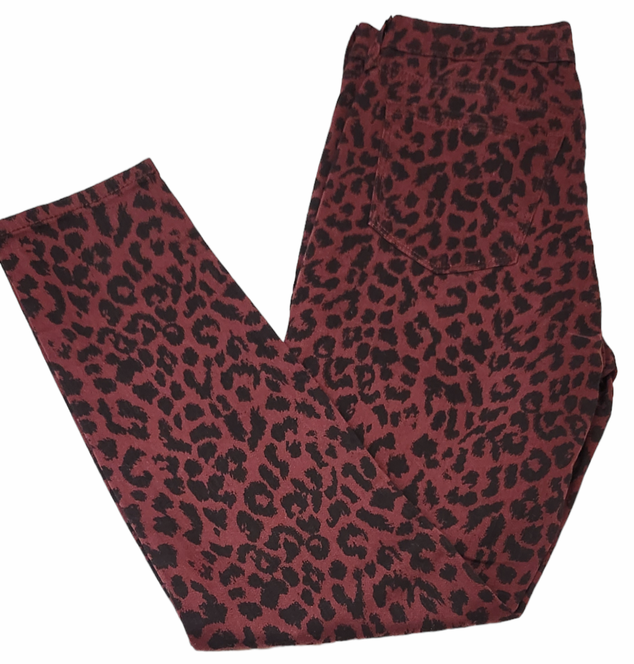 Social Standard Mid-rise Ankle Skinny Slim Fit Sketchy Cheetah Pants
