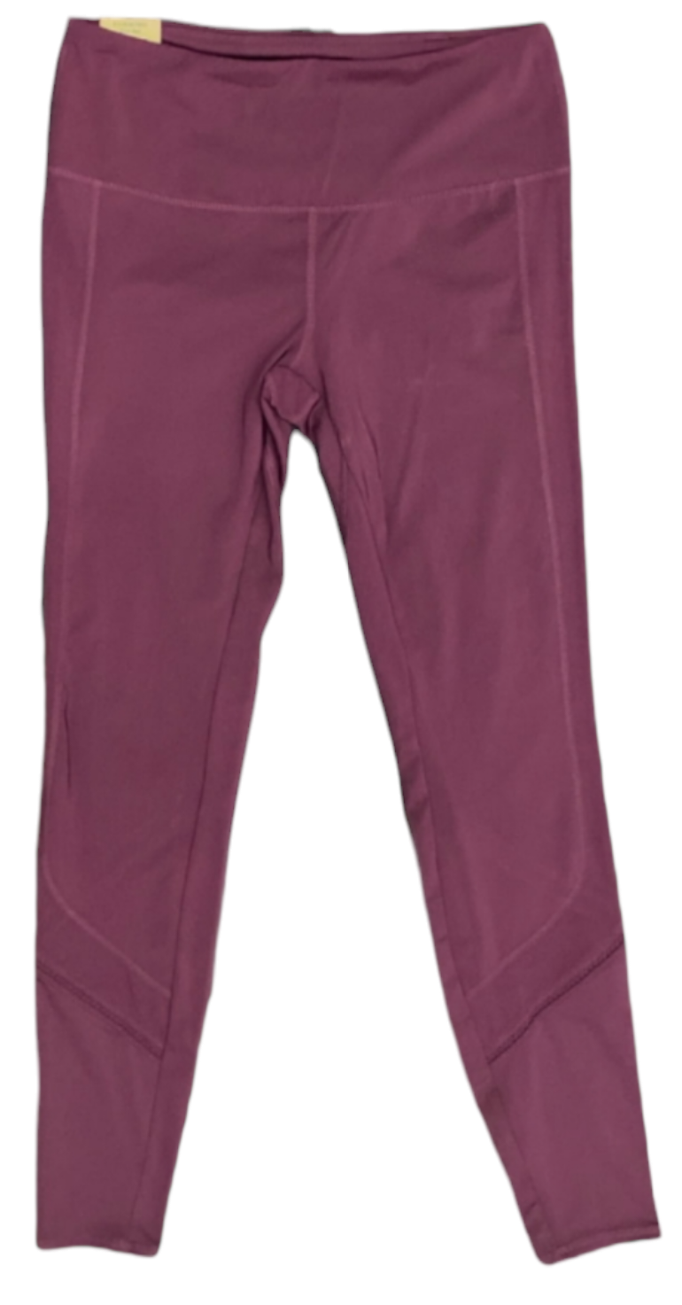 Tangerine Women's High Waist Tummy Control Active Rib Trim Capri Leggings