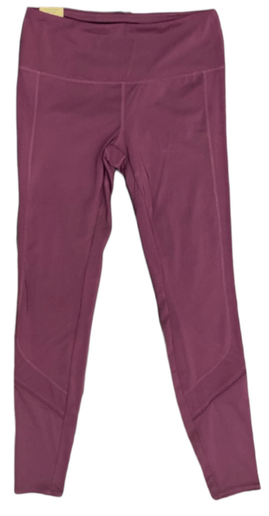 Tangerine Women's High Waist Tummy Control Active Rib Trim Capri Leggings