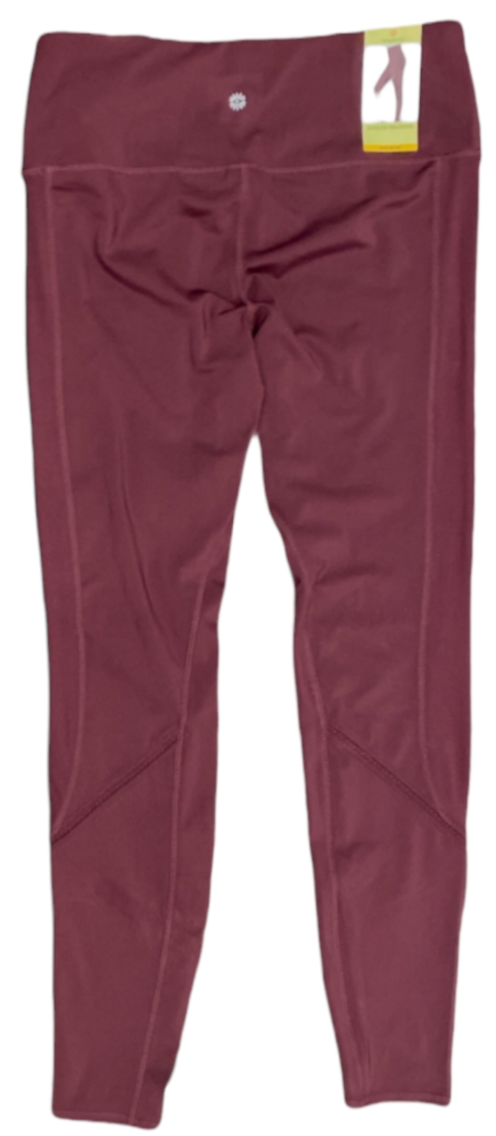 Tangerine Women's High Waist Tummy Control Active Rib Trim Capri Leggings