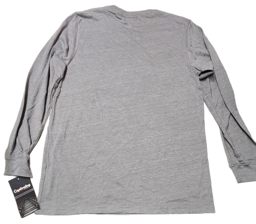 Captivating Apparel Boys Pitt Panthers Gray Long Sleeve T-Shirt Size Large (14/16)