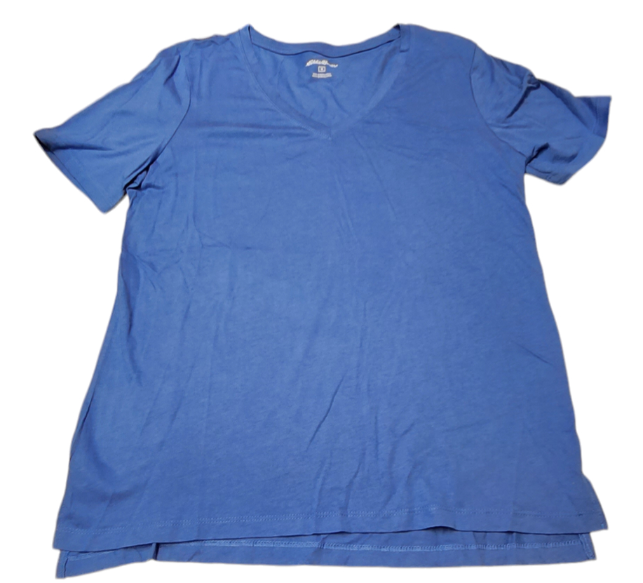 Eddie Bauer Women's Short Sleeve V-Neck Soft T-Shirt w/ Side Slits