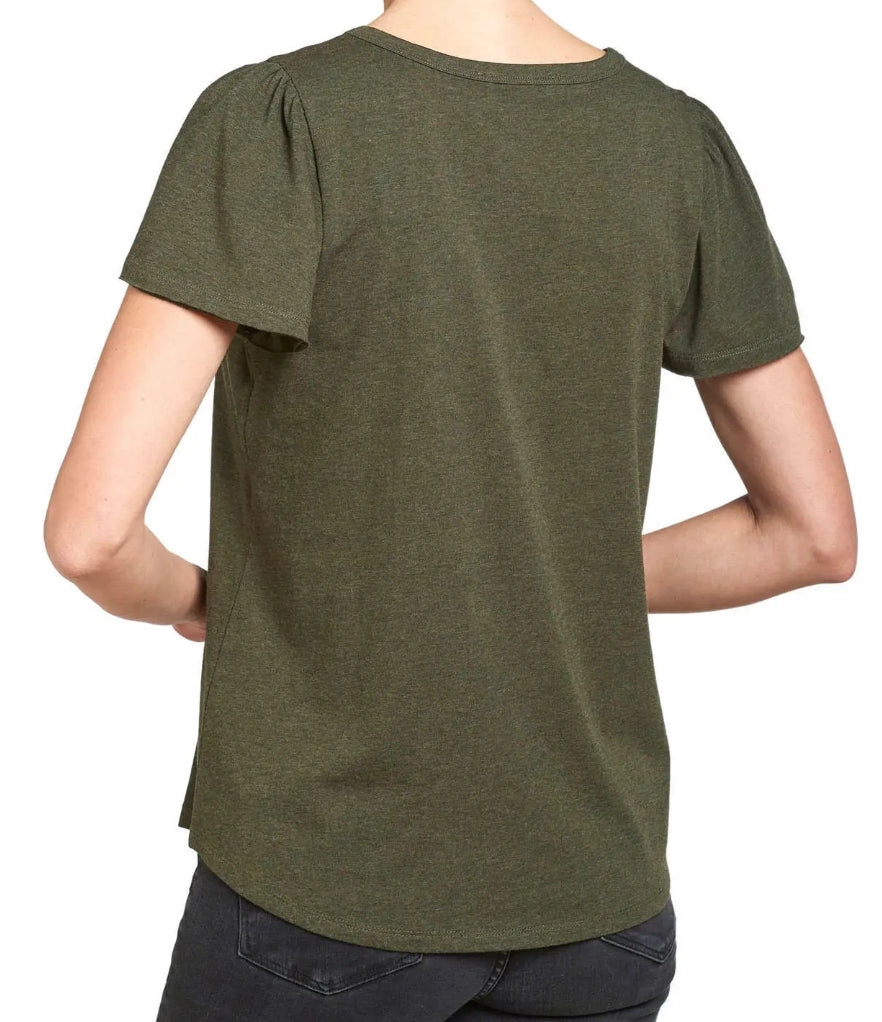 Philosophy Women's Flutter Sleeve Scoop Neck Shirt