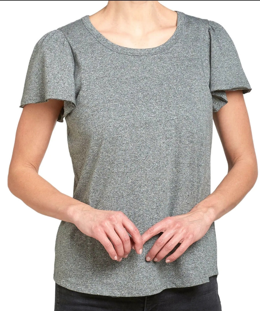 Philosophy Women's Flutter Sleeve Scoop Neck Shirt