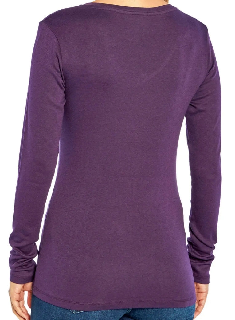 Eddie Bauer Women's Long Sleeve V-Neck T-shirt Size Small