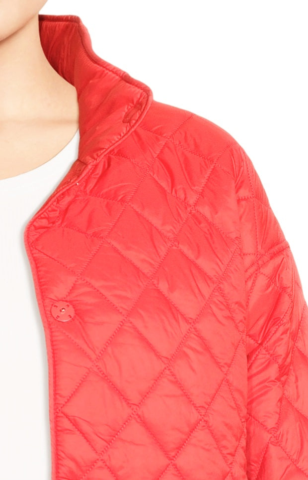 Time and Tru Women's Quilted Barn Coat (Orange) Size Large (12-14)