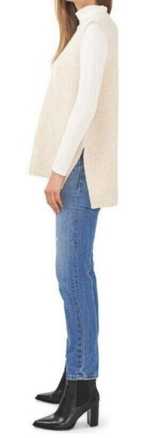 Vince Camuto Women's Oversized Knit V-Neck High-Low Sweater Vest