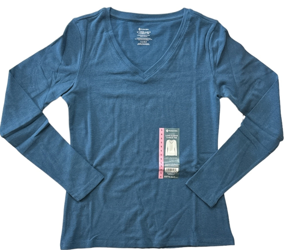 Member's Mark Women's Super Soft Long Sleeve V-Neck Essential Tee