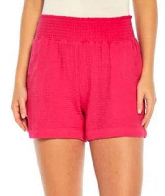 Three Dots Women's Double Gauze Fuchsia Shorts