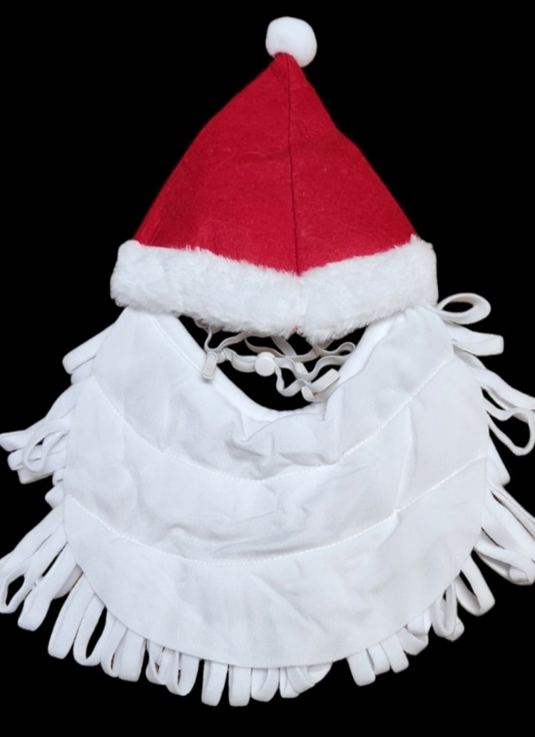 Santa Hat and Beard Pet Costume