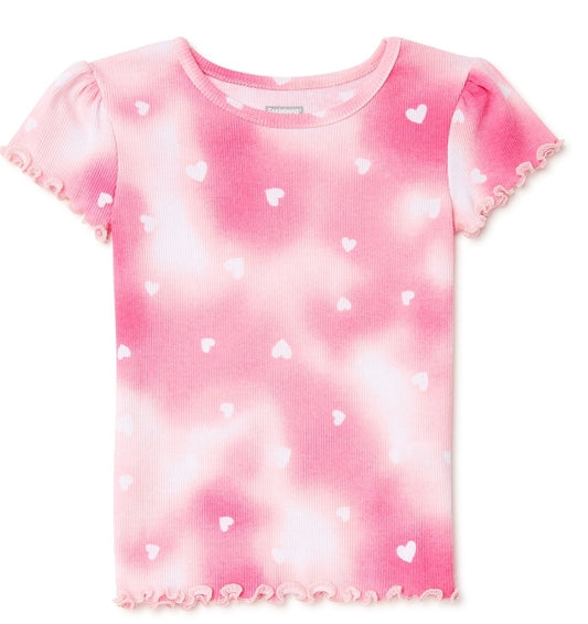 Garanimals Toddler Girls Pink Tie-dye with Hearts 3T