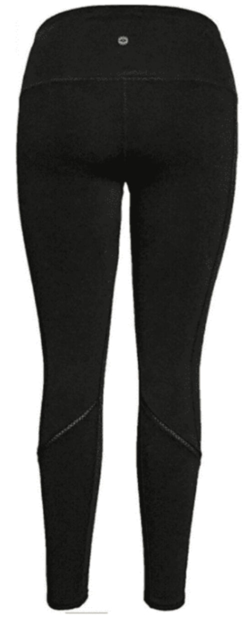 Tangerine Women's High Waist Tummy Control Active Rib Trim Capri Leggings