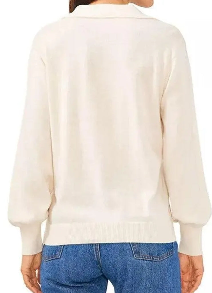 Vince Camuto Ladies Pullover Collared Lightweight Sweater