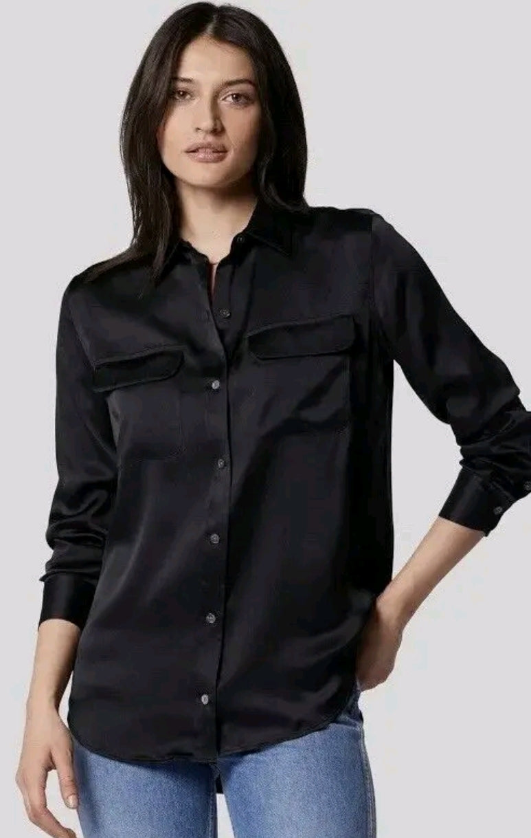 Equipment Women's Classic Fit Long Sleeve Signature Button Down Blouse MSRP $230