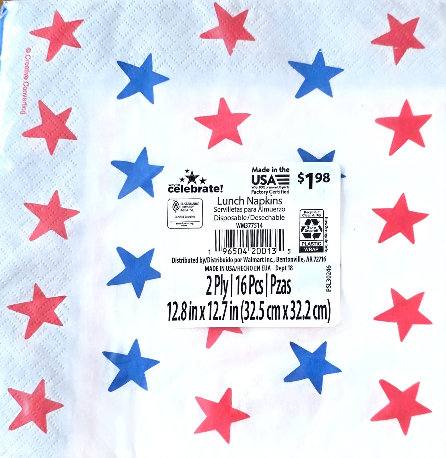 Stars & Stripes Lunch Napkins