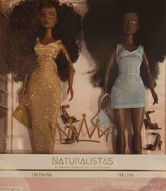 Naturalistas 11.5" African American Fashion Dolls, (2 Pack)