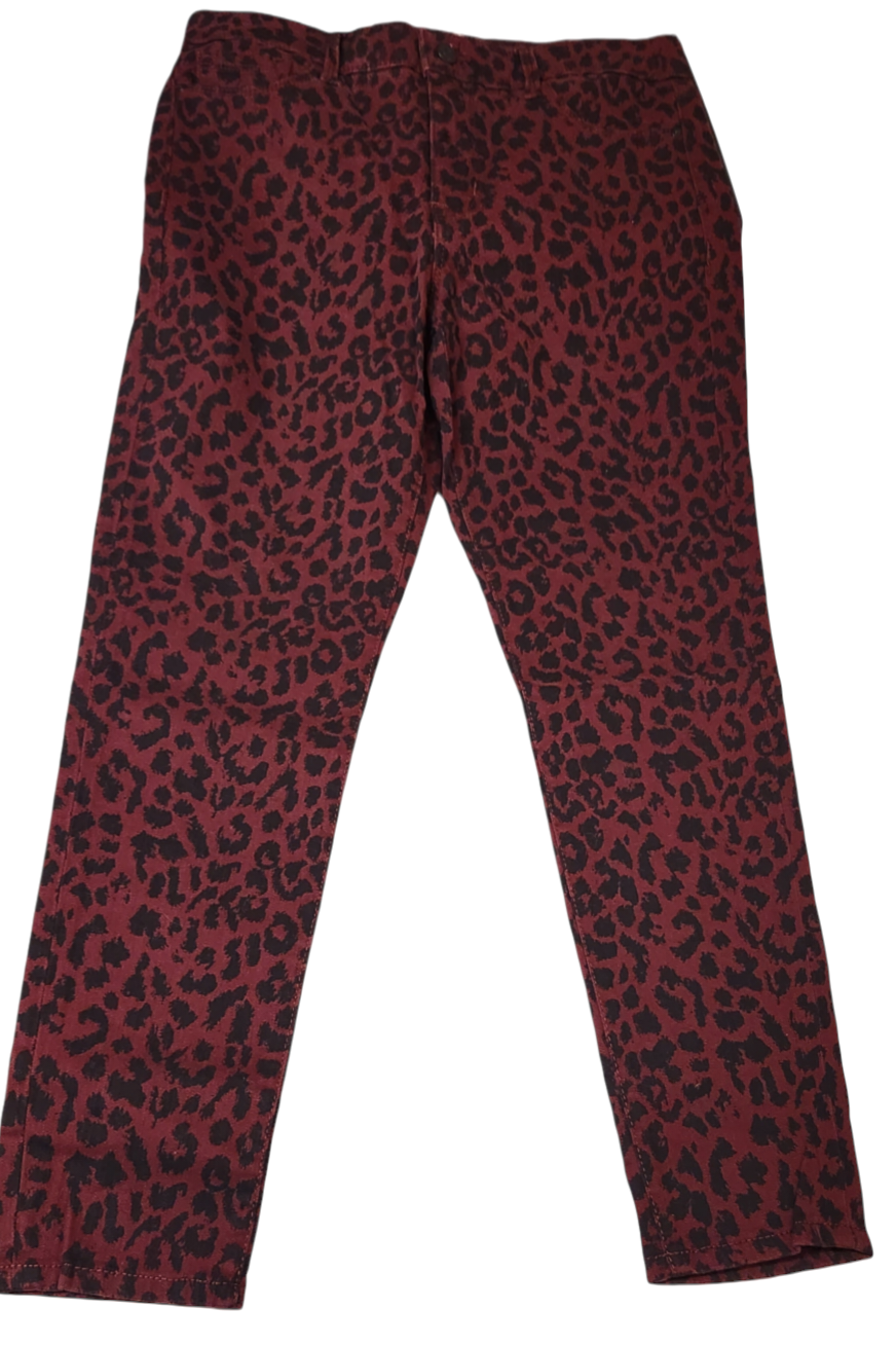 Social Standard Mid-rise Ankle Skinny Slim Fit Sketchy Cheetah Pants