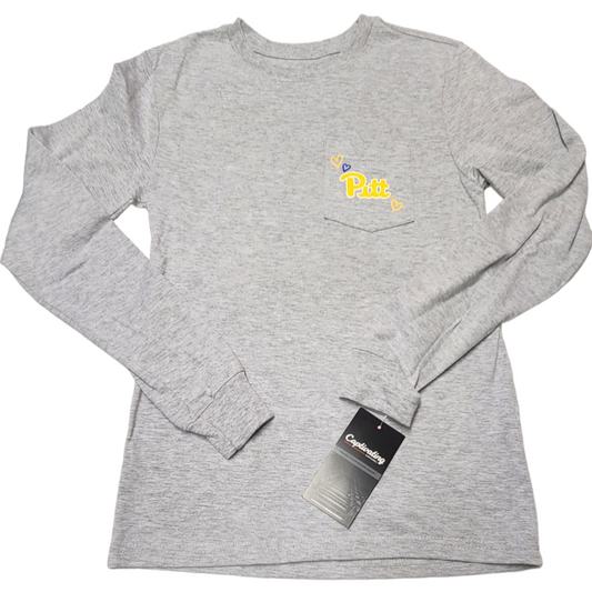 Captivating Apparel Girls Pitt Panthers Long Sleeve T-Shirt