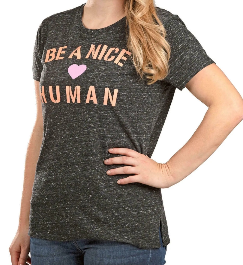 Modern Canvas Women's Be A Nice Human T-shirt
