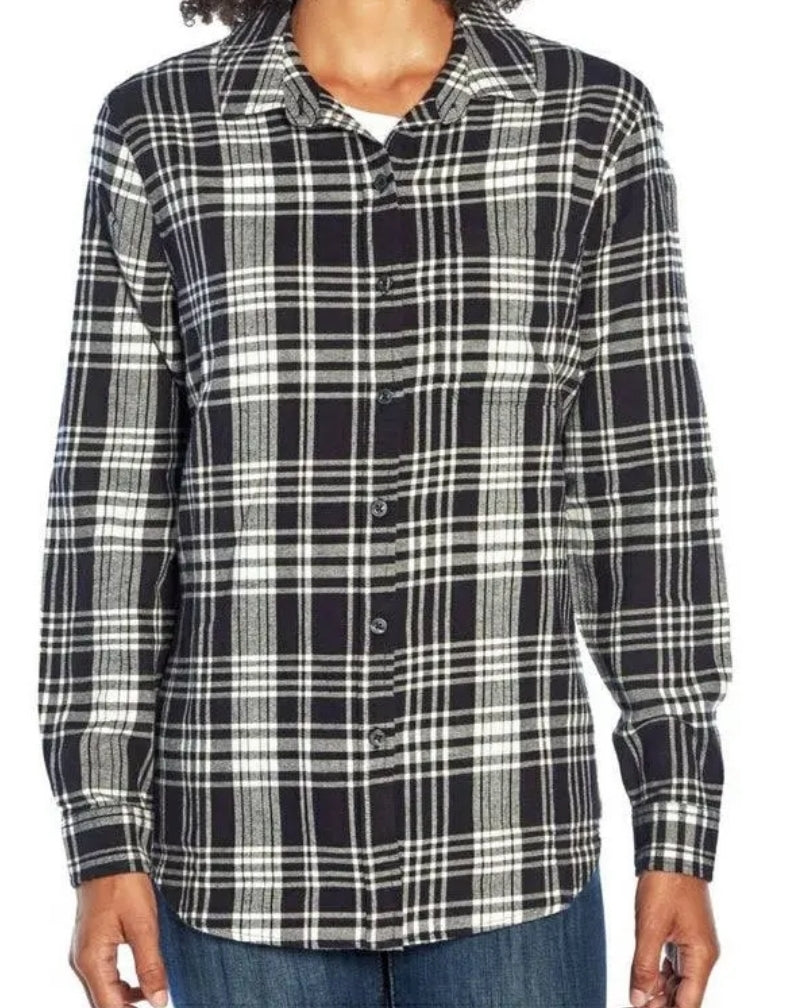 GAP Women's Plaid Boyfriend Flannel Shirt