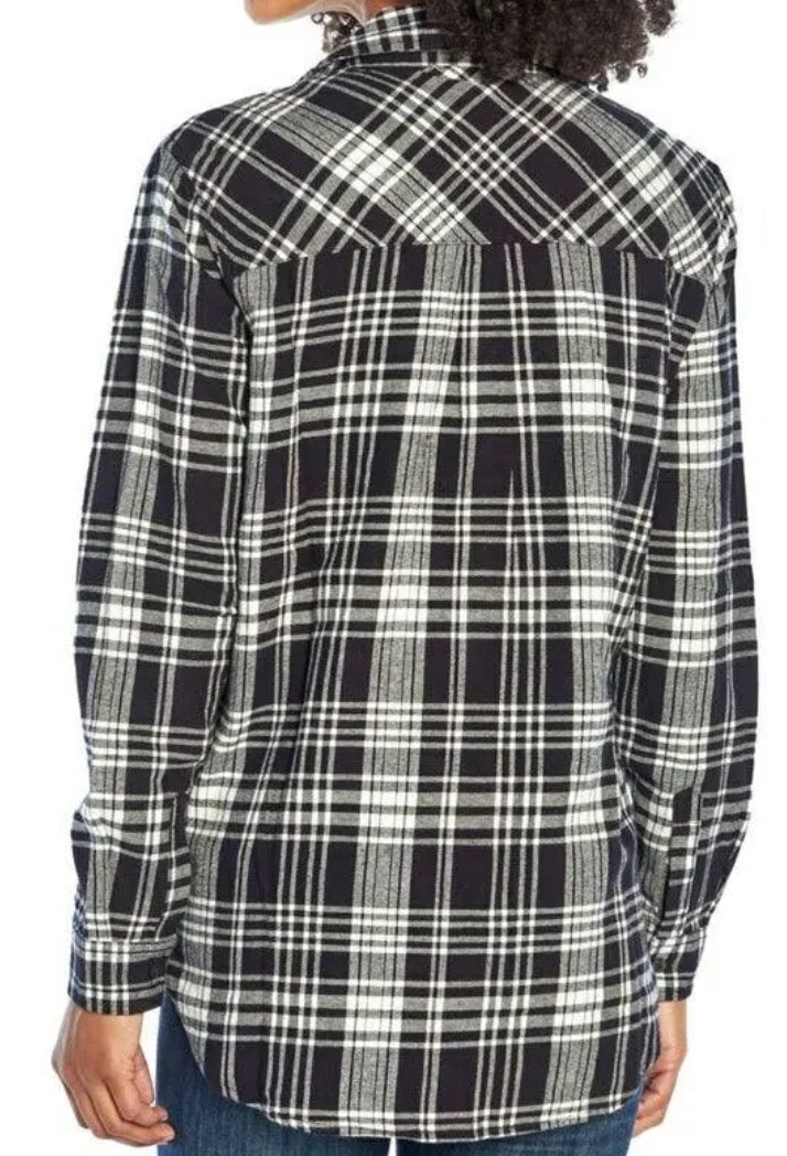 GAP Women's Plaid Boyfriend Flannel Shirt