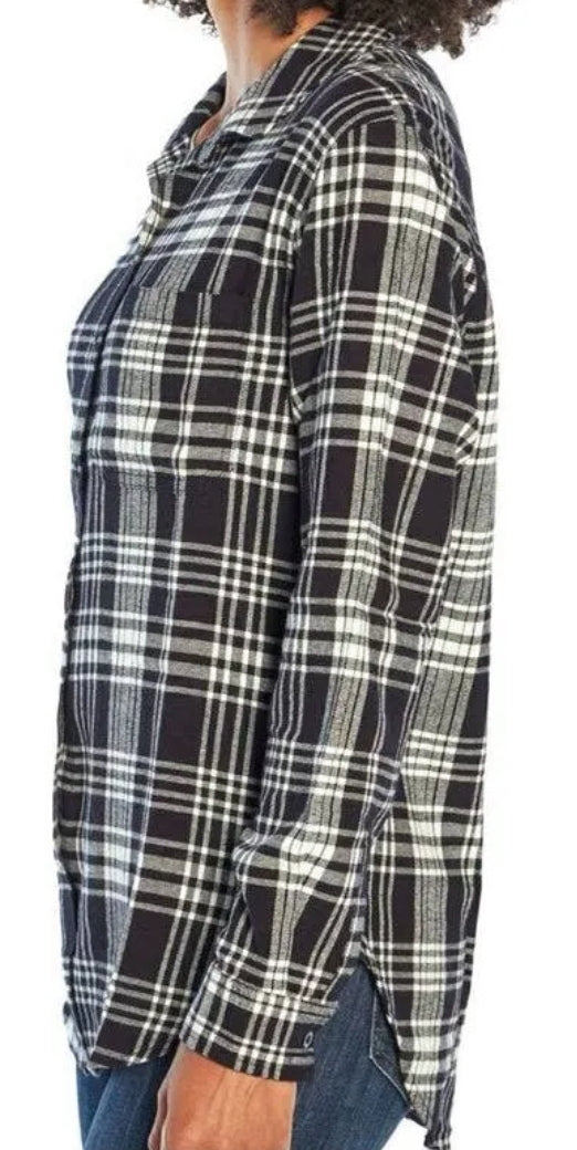 GAP Women's Plaid Boyfriend Flannel Shirt