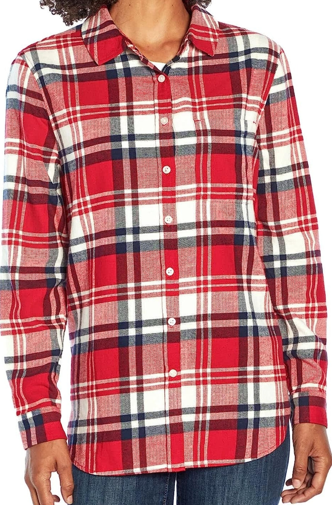 GAP Women's Plaid Boyfriend Flannel Shirt