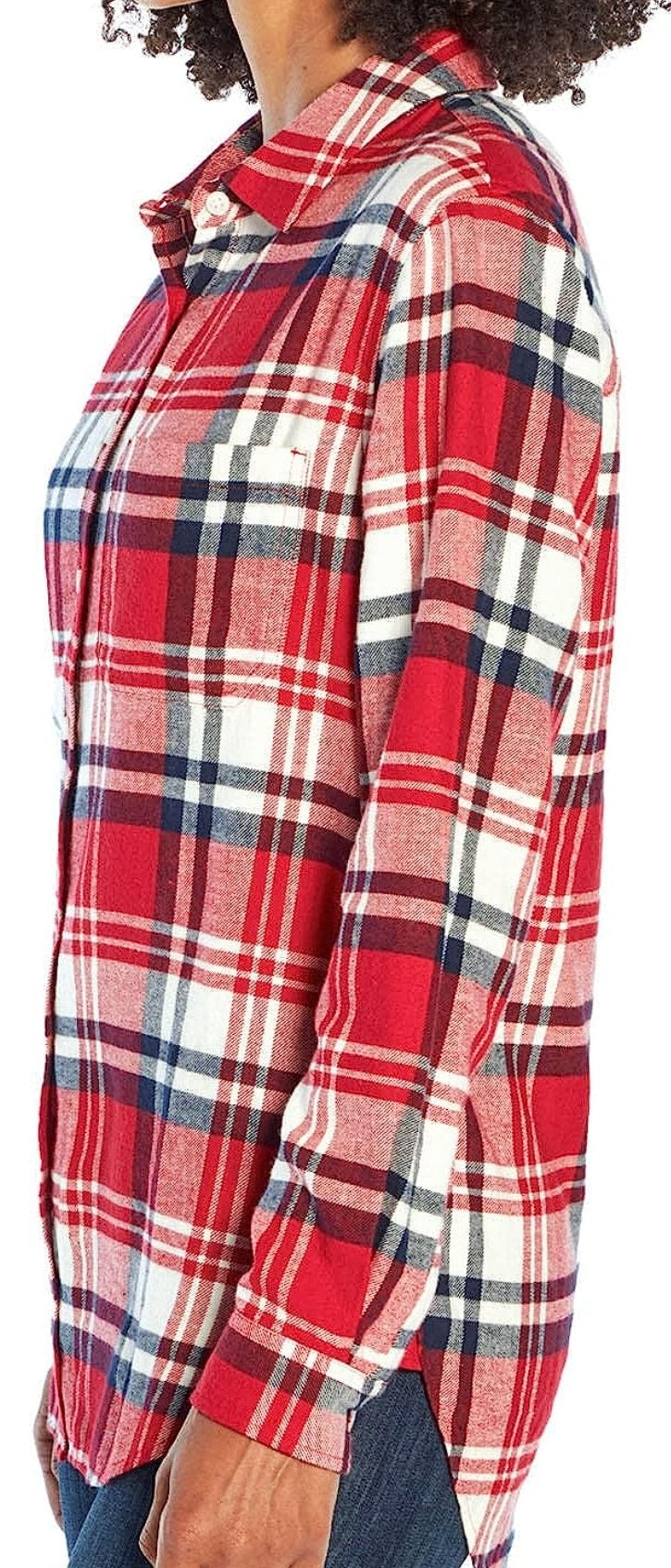 GAP Women's Plaid Boyfriend Flannel Shirt