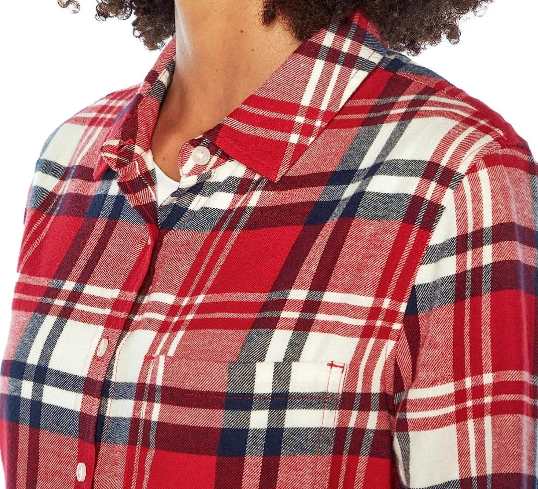 GAP Women's Plaid Boyfriend Flannel Shirt