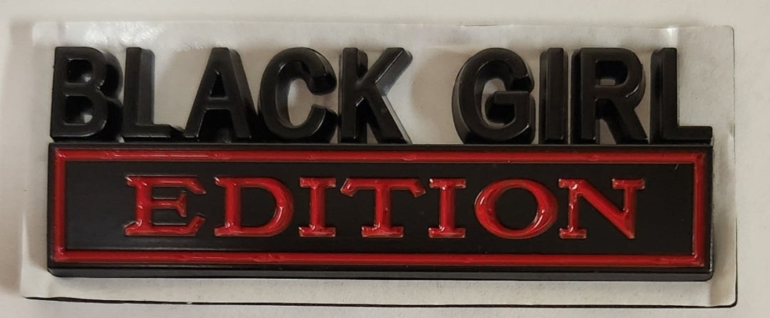 Black Girl Edition Emblem 3D Fender Badge Car Truck Decal