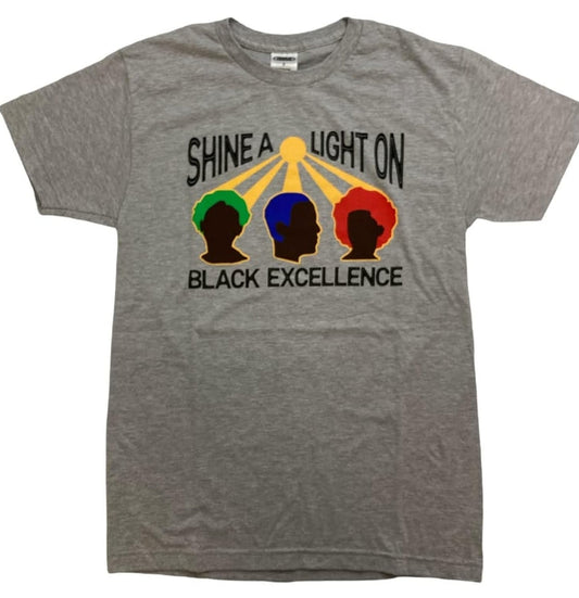 PROUD BY DESIGN Shine a Light On Black Excellence T-Shirt