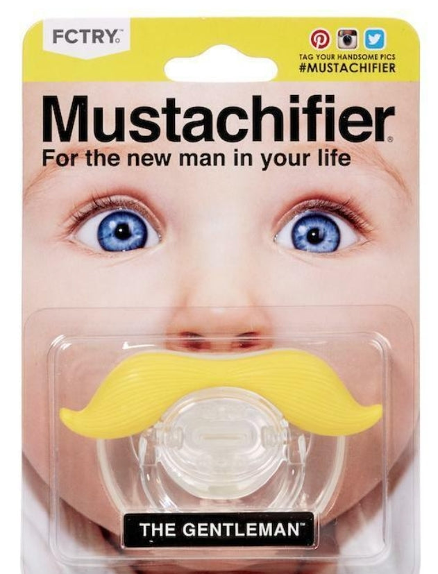 Mustachifier The Gentleman Mustache Pacifier Funny Baby Silicone Binkie