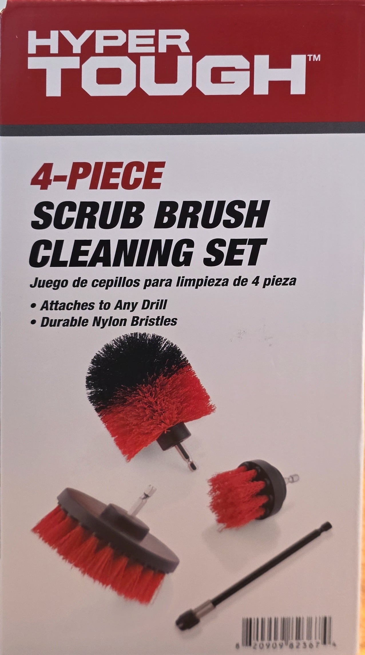 Hyper Tough 4 Piece Scrub Brush Cleaning Set