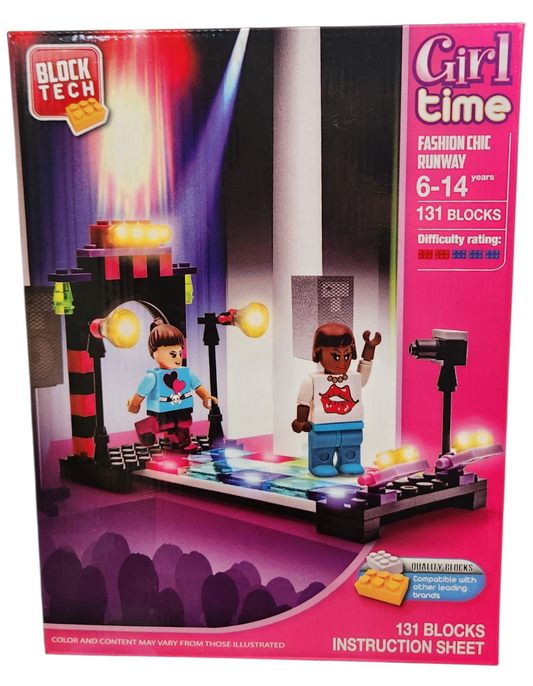 Girl Time Fashion Chic Runway Building Set Block Tech